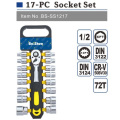 17PCS 1/2" Socket Set with Hanger Sleeve
